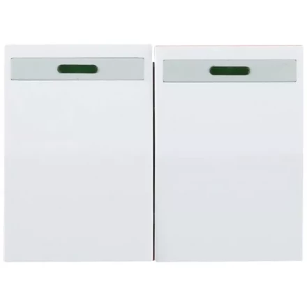 Выключатель СВЕТОЗАР &quot;ЭФФЕКТ&quot; двухклавишный, с эффектом свечения, без вставки и рамки, цвет белый, 10A/~250B SV-54435-W купить в Ханты-Мансийске