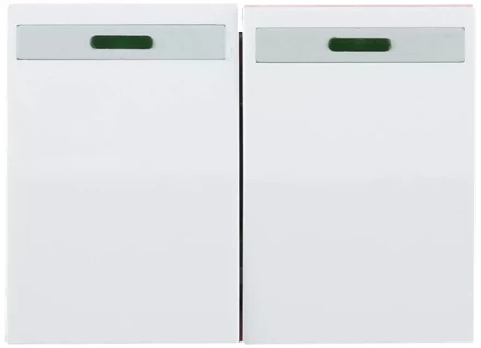 Выключатель СВЕТОЗАР &quot;ЭФФЕКТ&quot; двухклавишный, с эффектом свечения, без вставки и рамки, цвет белый, 10A/~250B SV-54435-W купить в Ханты-Мансийске