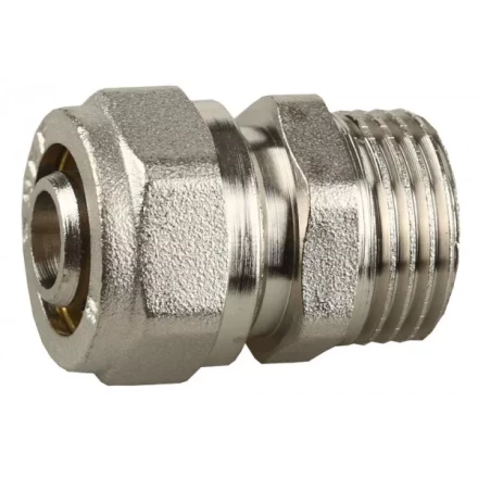 Соединитель ЗУБР с наружной резьбой, цанга-штуцер,1/2&quot;х16х2,0 мм, никель 51401-16-1/2 купить в Ханты-Мансийске