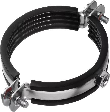 Хомут трубный с гайкой, оцинкованный, 2 1/2&quot;, 6шт, ЗУБР Мастер 37850-75-80 37850-75-80 купить в Ханты-Мансийске