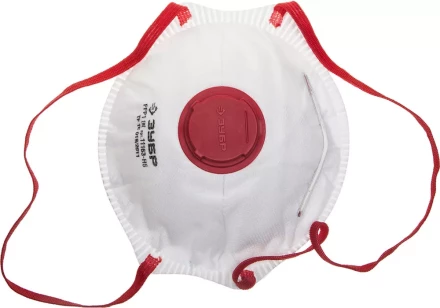 Полумаска фильтрующая ЗУБР &quot;МАСТЕР&quot; коническая, с клапаном, многослойная, класс защиты FFP1, 5шт 11163-H5 купить в Ханты-Мансийске