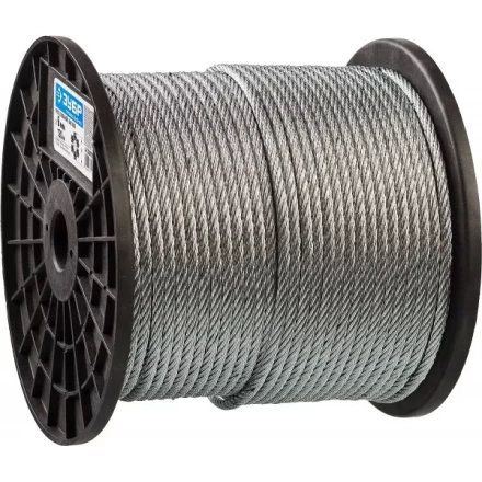 Трос стальной ЗУБР &quot;ПРОФЕССИОНАЛ&quot;, оцинкованный, DIN 3055, d=6 мм, L=120 м 4-304110-06 купить в Ханты-Мансийске