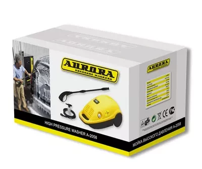 Минимойка-мойка высокого давления Aurora A-2058 brush ВД без нагрева купить в Ханты-Мансийске