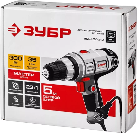 Дрель-шуруповерт сетевая ЗСШ-300-2 серия МАСТЕР купить в Ханты-Мансийске