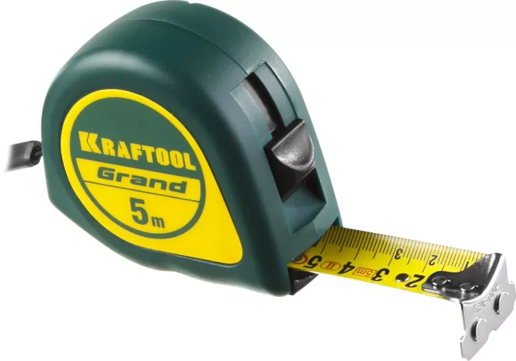 Рулетка KRAFTOOL GRAND, обрезиненный пластиковый корпус, 5м/25мм 34022-05-25 купить в Ханты-Мансийске