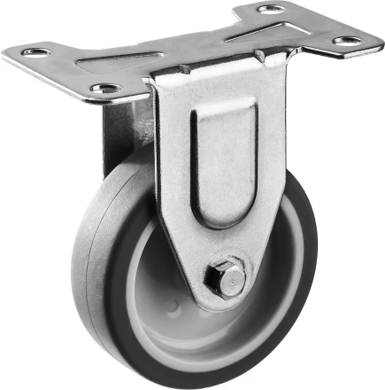 ЗУБР d 75 мм, г/п 60 кг, резина/полипропилен, термопластичное неповоротное колесо, Профессионал (30946-75-F) купить в Ханты-Мансийске