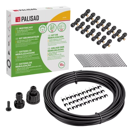 Система туманообразования Palisad 676798, полиэтиленовый шланг, длина 15 м, форсунки 15 шт купить в Ханты-Мансийске