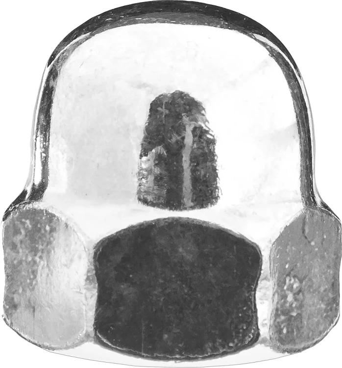 Гайка ЗУБР колпачковая DIN 1587, оцинкованная,  M8, ТФ6, 3 шт. 4-303686-08 купить в Ханты-Мансийске