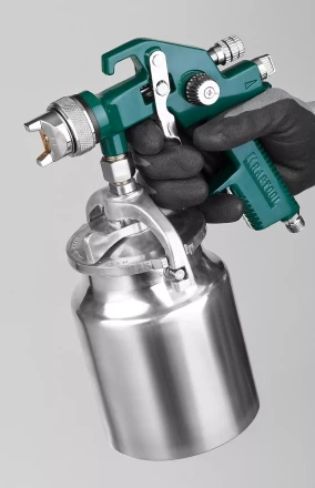 Краскопульт пневматический KRAFTOOL AirKraft, HVLP, с нижним бачком, 1,4мм 06520-1.4 купить в Ханты-Мансийске