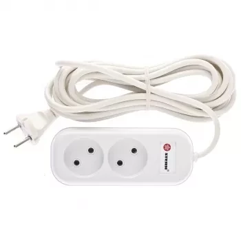 Удлинитель бытовой серия EU, без заземления, 5м, 2 роз., 6А Stern 95722 купить в Ханты-Мансийске