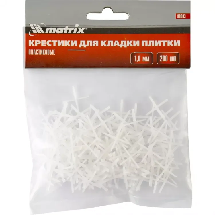 Крестики 1,0 мм для кладки плитки упаковка 200 штук Matrix 88083 купить в Ханты-Мансийске