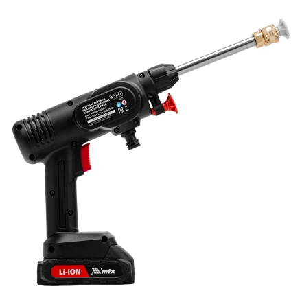 Моечная машина высокого давления аккумуляторная А-21-02, 40 бар, 4 л/мин, Li-ion 21 В, 2 акк.// MTX купить в Ханты-Мансийске