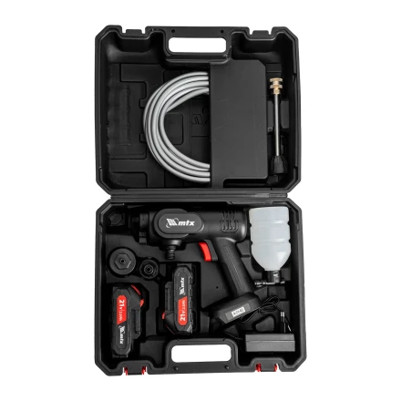 Моечная машина высокого давления аккумуляторная А-21-02, 40 бар, 4 л/мин, Li-ion 21 В, 2 акк.// MTX купить в Ханты-Мансийске