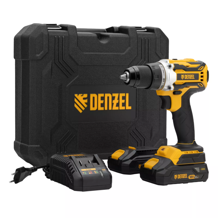 Дрель-шуруповерт аккумуляторная Denzel  BLDL-18-0 26140, бесщет.2 Li-Ion, 18 В купить в Ханты-Мансийске