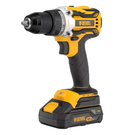 Дрель-шуруповерт аккумуляторная Denzel  BLDL-18-0 26140, бесщет.2 Li-Ion, 18 В купить в Ханты-Мансийске