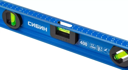 Уровень СИБИН двутавровый, 3 ампулы, измерительная линейка, 40см 34607-040 купить в Ханты-Мансийске