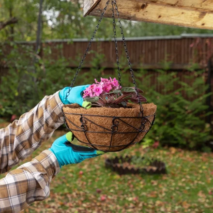 Кашпо подвесное с орнаментом Palisad, с кокосовой корзиной, диаметр 30 см, 690048 купить в Ханты-Мансийске