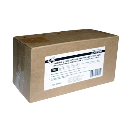 Тиски слесарные цилиндрические поворотные 63/38мм с наковальней Энкор 20008 купить в Ханты-Мансийске