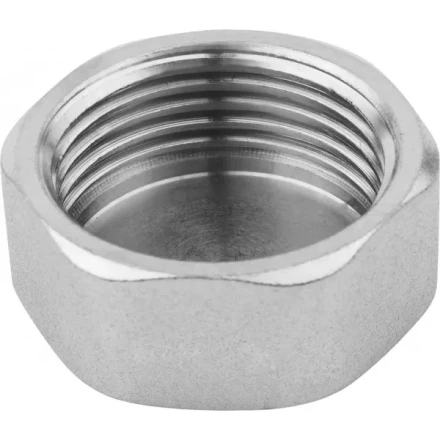 Заглушка ЗУБР &quot;ЭКСПЕРТ&quot;, никелированная латунь, 6-ти гранная головка, внутренняя резьба, 3/4&quot; 51297-3/4 купить в Ханты-Мансийске