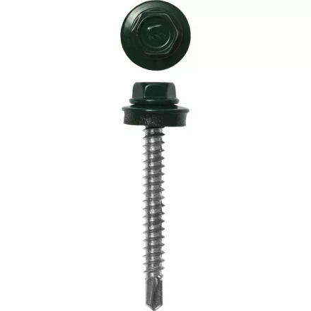 Саморезы ЗУБР окраш., RAL 6005 зелен. насыщен., для крепл. кров. матер. к дерев. обреш., 4.8x60мм, 200шт 4-300315-48-060-6005 купить в Ханты-Мансийске