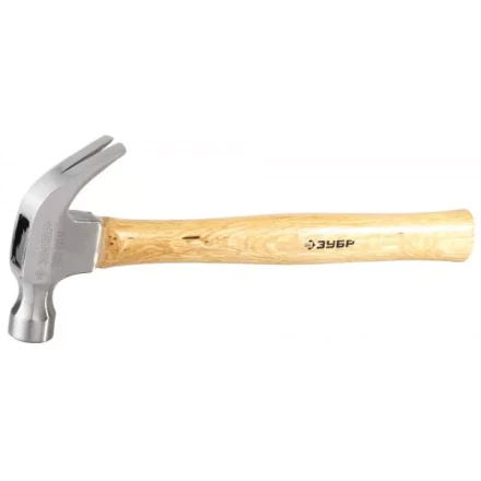 Молоток-гвоздодер ЗУБР кованый, с деревянной рукояткой, 375г 20237-375 купить в Ханты-Мансийске