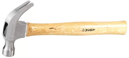 Молоток-гвоздодер ЗУБР кованый, с деревянной рукояткой, 375г 20237-375 купить в Ханты-Мансийске