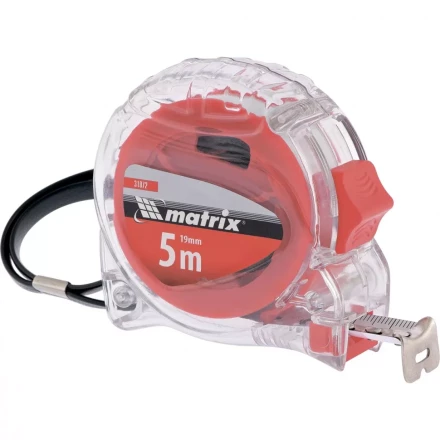Рулетка Crystal 5 м х 25 мм корпус из поликарбоната Matrix 31073 купить в Ханты-Мансийске