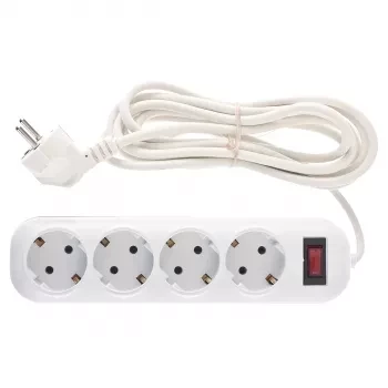 Удлинитель бытовой серия EF, с заземлением и выключателем, 3м, 4 розетки, 10A Stern 95776 купить в Ханты-Мансийске