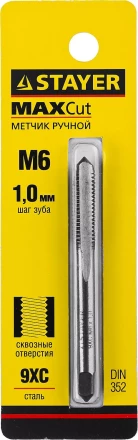 Метчик STAYER "MASTER" одинарный, для сквозных отверстий, сталь 9ХС, М6х1,0 28020-06-1.0 купить в Ханты-Мансийске