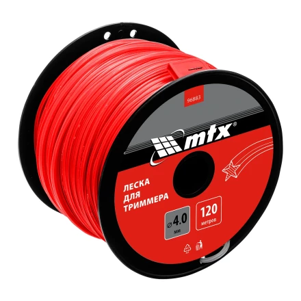 Леска для триммера звезда 4,0 мм х 120 м, на катушке //MTX 96883 купить в Ханты-Мансийске