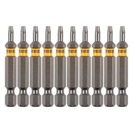 Бита TX 10х50, сталь S2, шестигранный профиль, 10 шт. Е 6,3 Denzel 11667 купить в Ханты-Мансийске