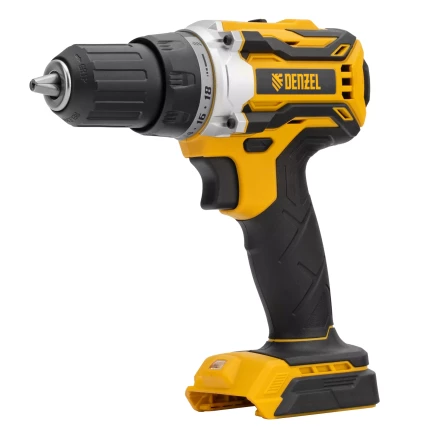 Дрель-шуруповерт аккумуляторная, бесщет.  Denzel 26141 BLDL-18-0 Li-Ion, 18 В купить в Ханты-Мансийске