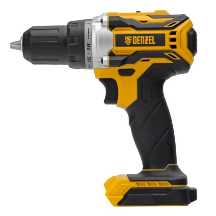 Дрель-шуруповерт аккумуляторная, бесщет.  Denzel 26141 BLDL-18-0 Li-Ion, 18 В купить в Ханты-Мансийске