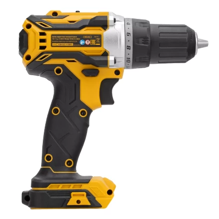 Дрель-шуруповерт аккумуляторная, бесщет.  Denzel 26141 BLDL-18-0 Li-Ion, 18 В купить в Ханты-Мансийске