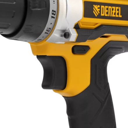 Дрель-шуруповерт аккумуляторная, бесщет.  Denzel 26141 BLDL-18-0 Li-Ion, 18 В купить в Ханты-Мансийске