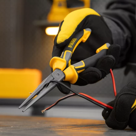 Длинногубцы прямые 205 мм Denzel 17302, трехкомпонентные рукоятки купить в Ханты-Мансийске