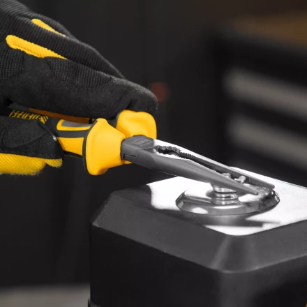 Длинногубцы прямые 205 мм Denzel 17302, трехкомпонентные рукоятки купить в Ханты-Мансийске