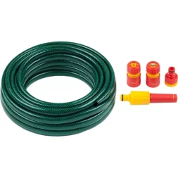 Набор поливочный GRINDA: Шланг 1/2"x15 м, наконечник-распылитель, поливочная арматура 428497-1/2-15