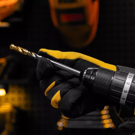 Сверло спиральное по металлу Denzel, 9 x 125 мм, Р6М5, Golden Tip, 718241 купить в Ханты-Мансийске