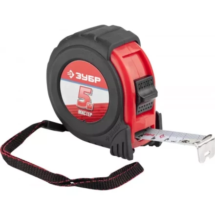 Рулетка ЗУБР "МАСТЕР", обрезиненный корпус, на карточке, 5 м / 19 мм 34055-05-19_z02 купить в Ханты-Мансийске