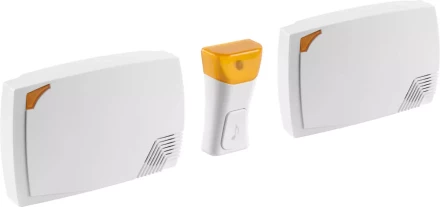 Звонок СВЕТОЗАР &quot;ТРИО&quot; электрический беспроводной 120м, 36 мелодий, 2 звонка, 1 кнопка, A23, 2*3АА 58076 купить в Ханты-Мансийске