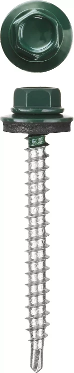 Саморезы СКМ кровельные, RAL 6005 зеленый насыщенный, 19 x 5.5 мм, 500 шт, для металлических конструкций, STAYER 30305-55-019-6005 купить в Ханты-Мансийске