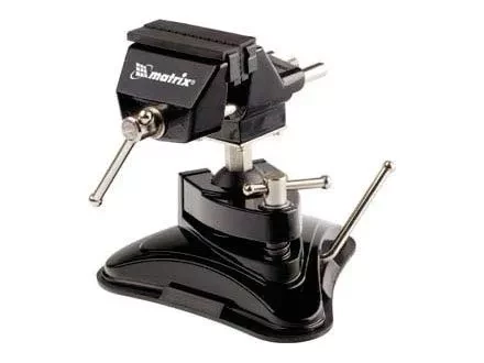 Тиски настольные,резиновая вакуумная присоска,шарнирный механизм,ширина рабочих губок 70 мм  MATRIX 18506 купить в Ханты-Мансийске