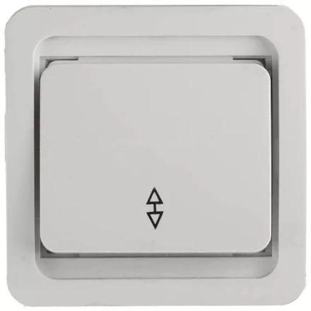 Выключатель СВЕТОЗАР "ГАММА" проходной одноклавишный, без подсветки, цвет белый, 10А/~250В SV-54137-W купить в Ханты-Мансийске