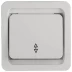 Выключатель СВЕТОЗАР "ГАММА" проходной одноклавишный, без подсветки, цвет белый, 10А/~250В SV-54137-W купить в Ханты-Мансийске