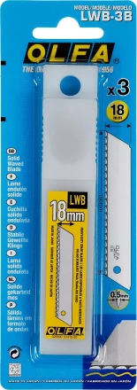 Лезвие OLFA, сегментированноеб серрейторная заточка18 мм OL-LWB-3B купить в Ханты-Мансийске