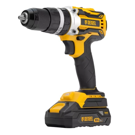 Дрель-шуруповерт аккумуляторная ударная бесщет Denzel CIDB-18-02, Li-Ion, 18 В 26145 купить в Ханты-Мансийске