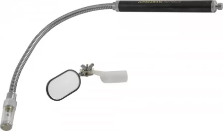 Телескопическое зеркало 25х50мм гибкое  прямоугольное с магнитом  подсветка  AG010035 Jonnesway 47021 купить в Ханты-Мансийске