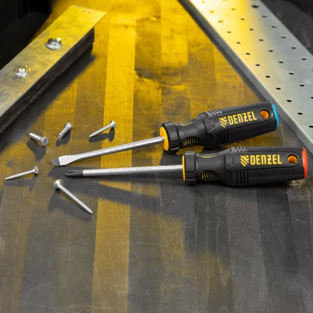 Набор отвёрток Denzel 122117, 2 шт., PH+SL, S2, 3к рукоятка купить в Ханты-Мансийске