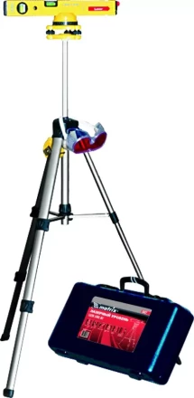 Уровень лазерный 400 мм 850 мм штатив 3 глазка (база 2 линзы очки) в пласт. боксе  MATRIX 35027 купить в Ханты-Мансийске